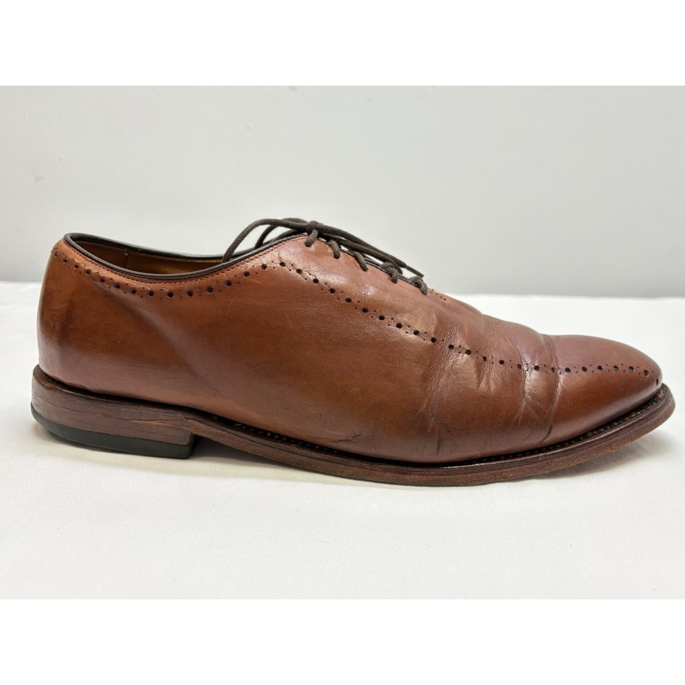 VTG Allen Edmonds Hastings Burnished Brown Brogue Oxfords Leather Soles 11D EUC - Picture 2 of 14